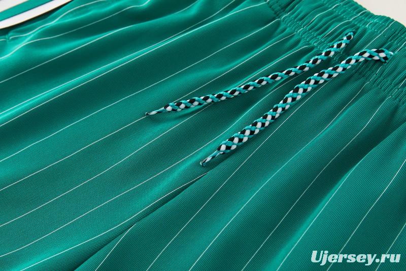 26/27 Liverpool   Green Pinstripe  Short Sleeve+Soccer Shorts