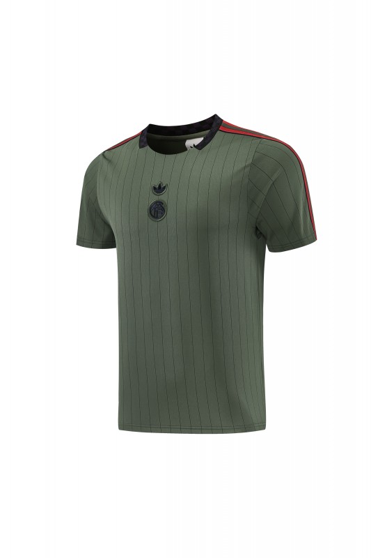 26/27 Bayern München  Forest Green  Pinstripe  Short Sleeve+Soccer Shorts