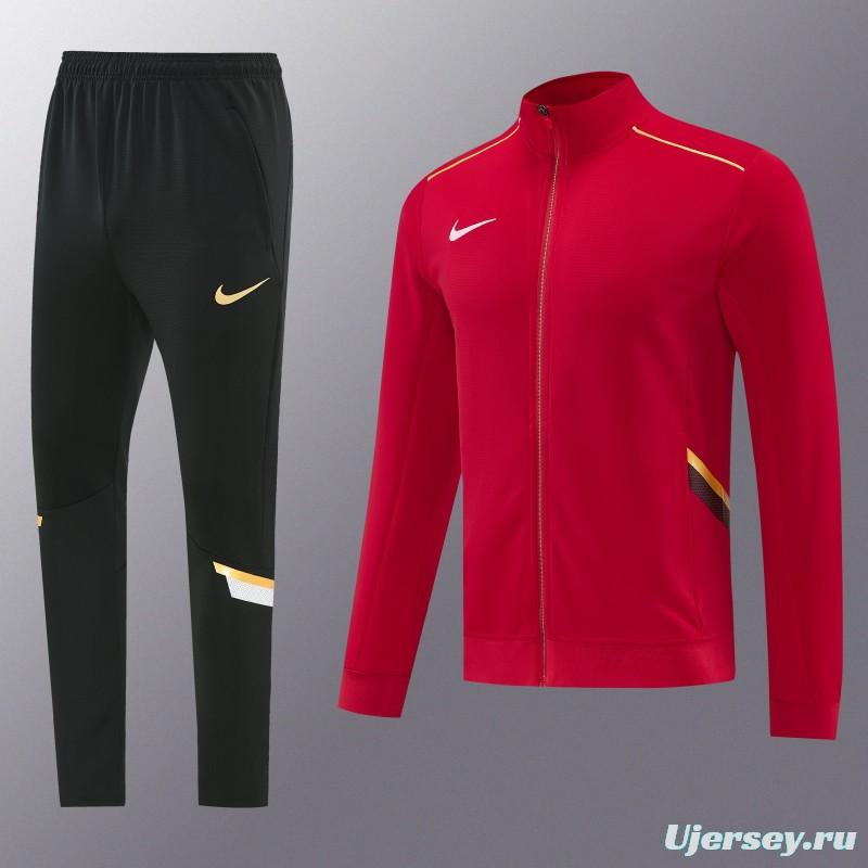 2026 Nike Red Full Zipper Jacket + Long Pants