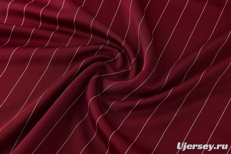 26/27  Arsenal  Maroon Pinstripe Short Sleeve+Soccer Shorts