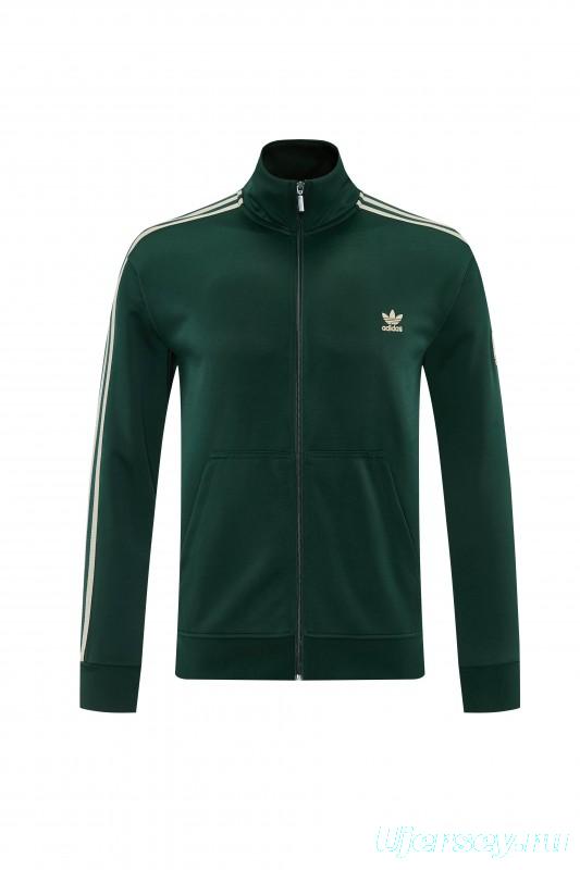 2026 Adidas Navy Green  Full Zipper Jacket + Long Pants