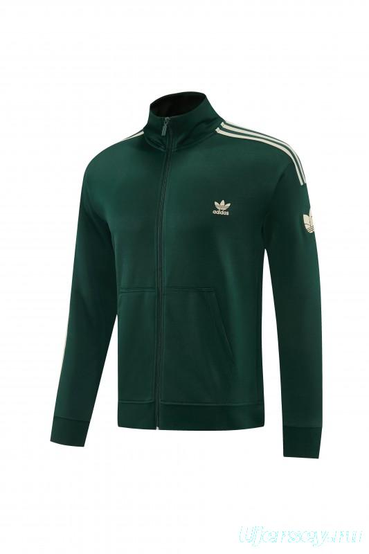 2026 Adidas Navy Green  Full Zipper Jacket + Long Pants
