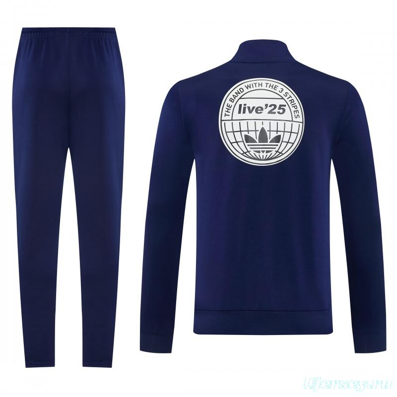 2026 Adidas Navy Blue Full Zipper Jacket + Long Pants