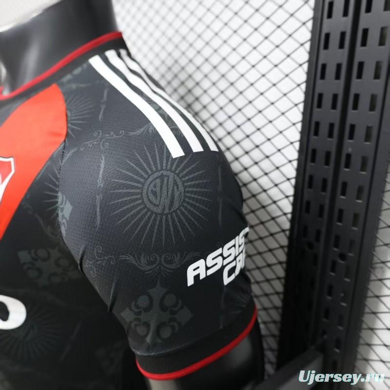 Player Version 26/27 River Plate Black with Red Diagonal Band Third Jersey