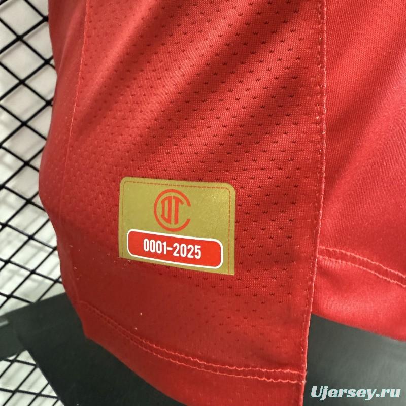 Player Version 26/27 Deportivo Toluca FC New Balance Home Deep Red White Jersey