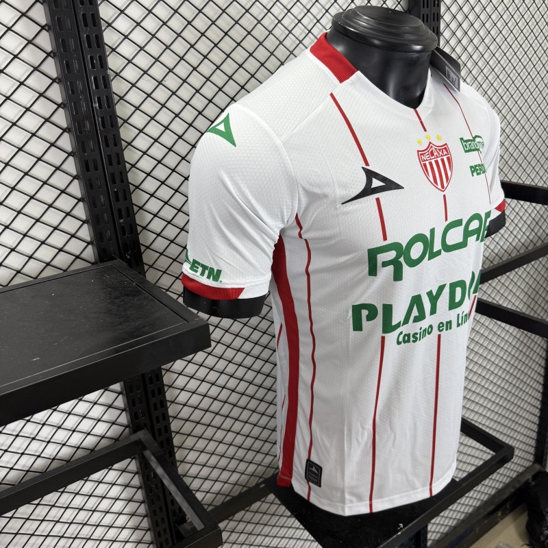 Player Version 25/26 Club Necaxa White with Red Pinstripe Jersey