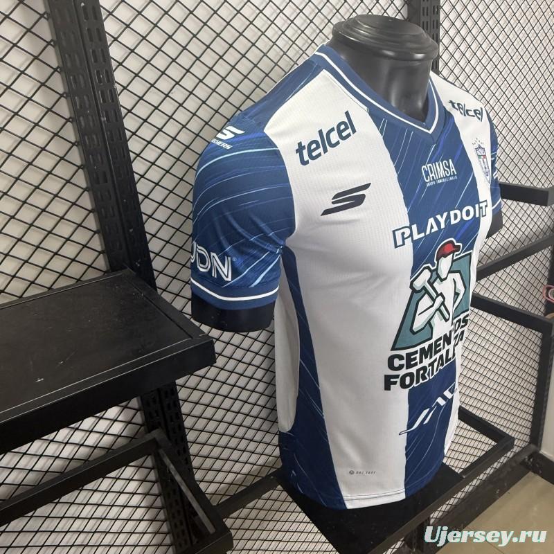 Player Version 25/26 CF Pachuca White & Blue Vertical Stripes Home Jersey