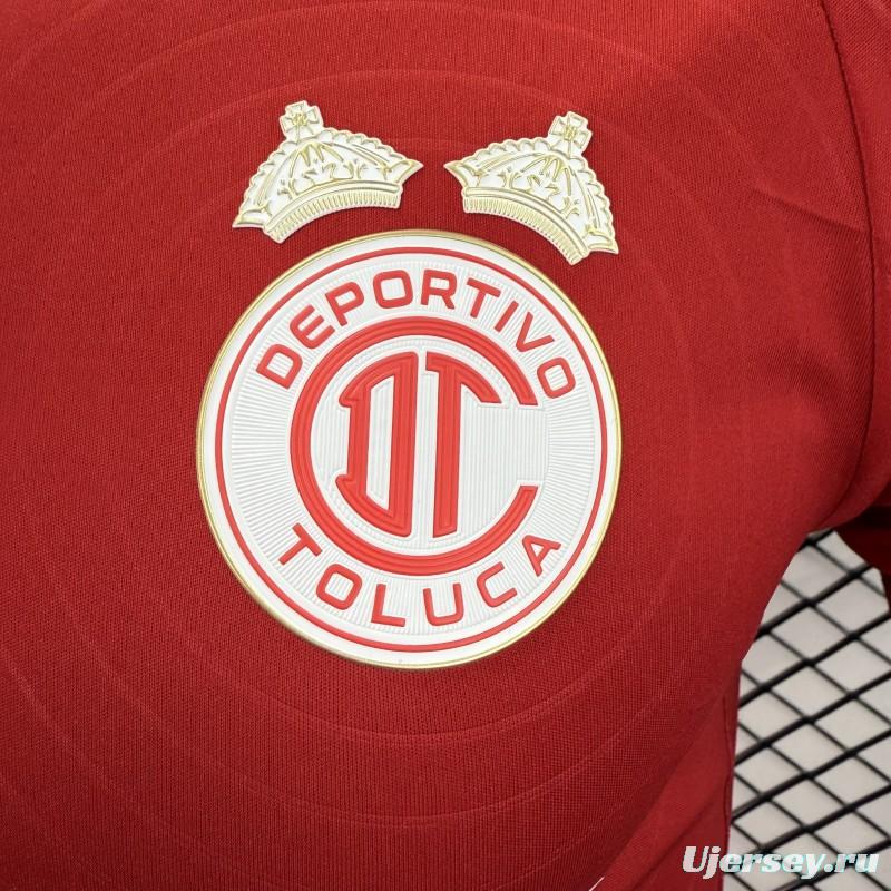 Player Version 26/27 Deportivo Toluca FC New Balance Home Deep Red White Jersey
