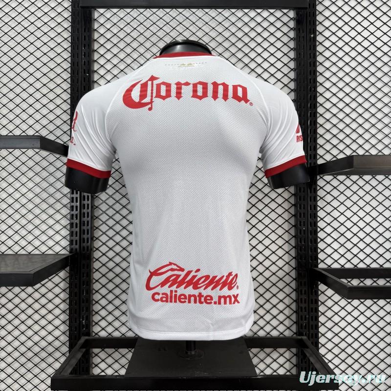 Player Version 26/27 Deportivo Toluca FC New Balance Away White Red Jersey