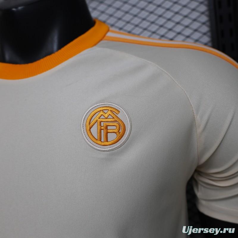 Player Version 26/27 Bayern Munich Cream White 1990 Vintage Remake Short Sleeve Jersey