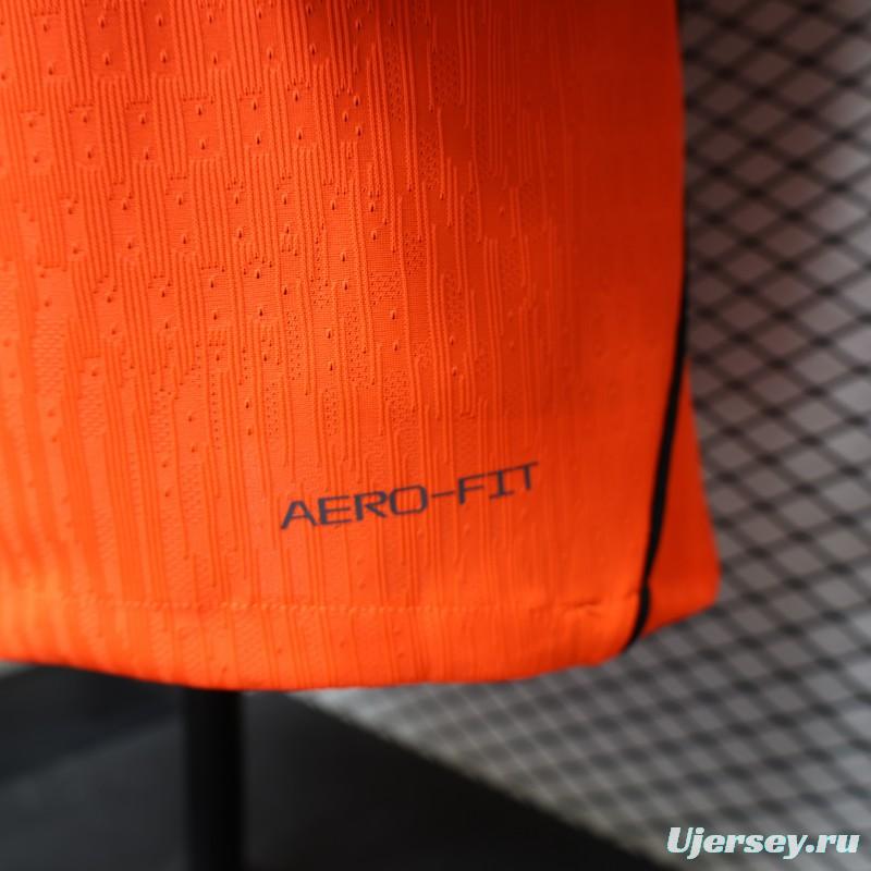 Player Version 2026 Netherlands Orange with Black Side Panel Home Jersey