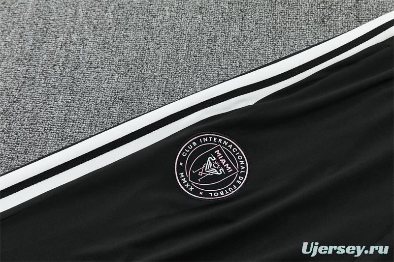 2026 Inter Miami CF Black & White Half Zipper Jacket Tracksuit + Long Pants