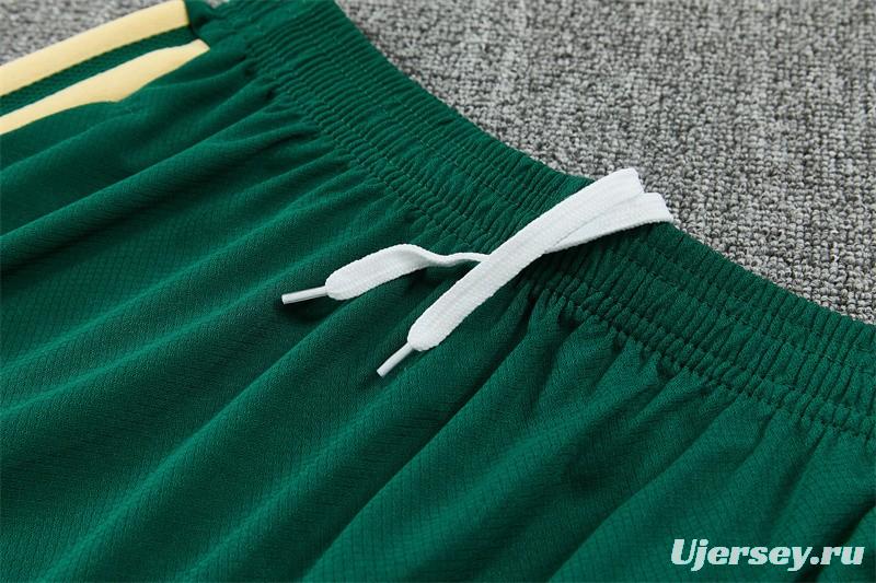 2026 Real Madrid Green & Cream  Short Sleeve+Soccer Shorts