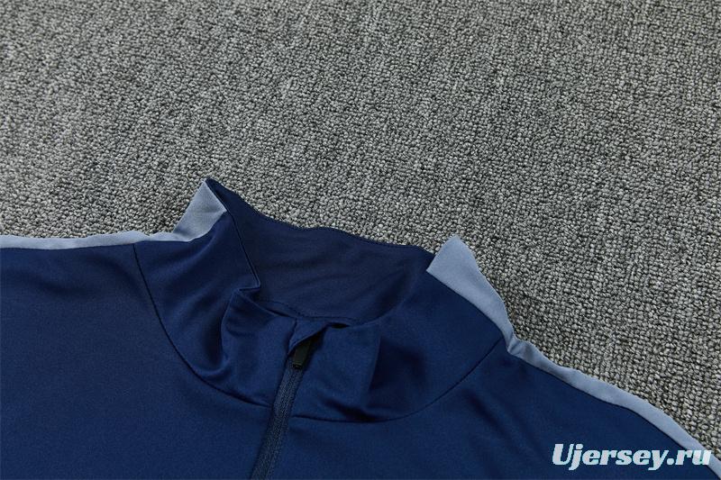 2026 England Navy Blue  Half Zipper Jacket Tracksuit + Long Pants (Nike)