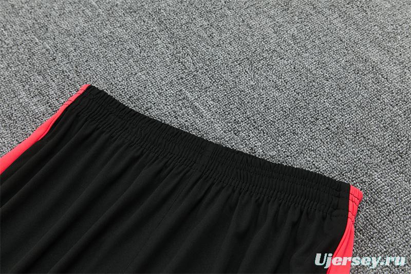 26/27 Brazil Black & Red Half Zipper Jacket Tracksuit + Long Pants