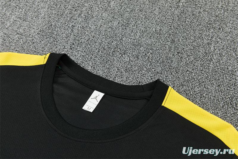 2026 Brazil Black & Yellow Short Sleeve+Soccer Shorts