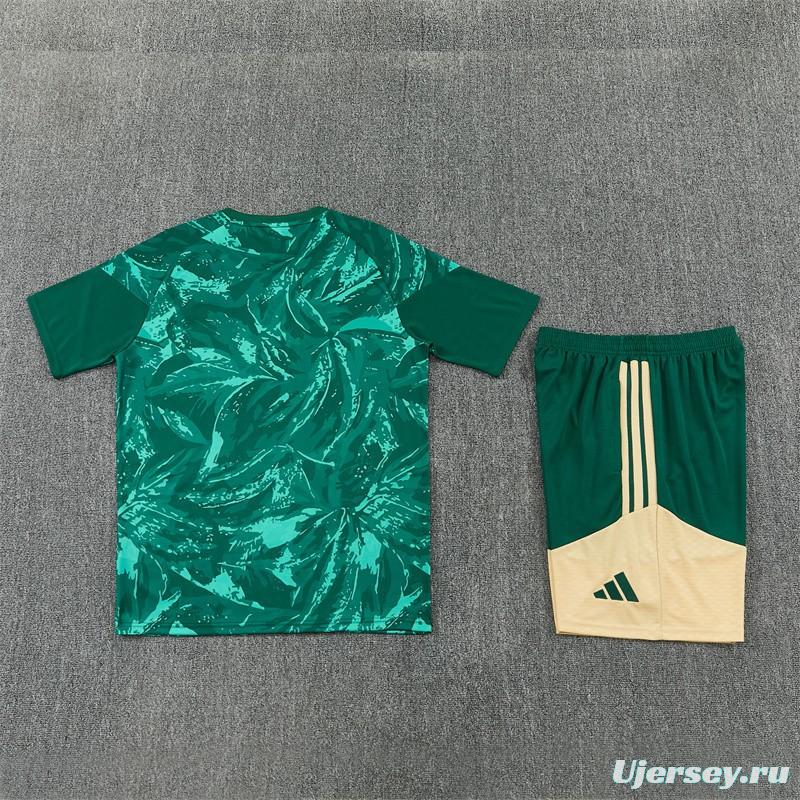 2026 Real Madrid Green Camouflage  Short Sleeve+Soccer Shorts