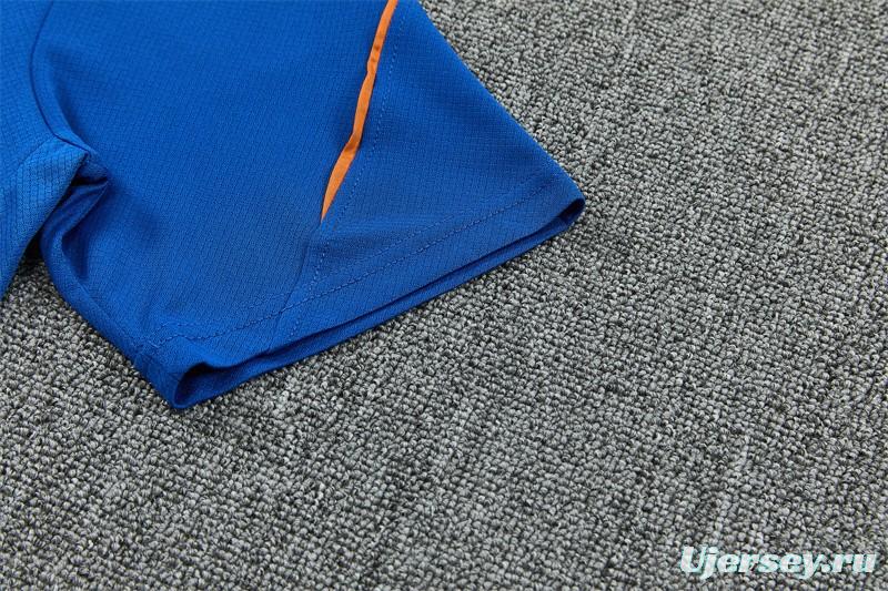2026 France Blue & Orange Short Sleeve+Soccer Shorts