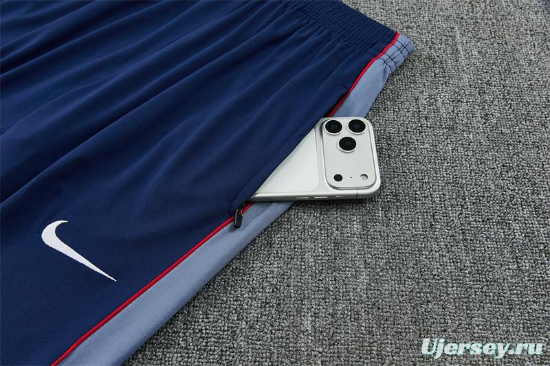 2026 England Navy Blue  Half Zipper Jacket Tracksuit + Long Pants (Nike)