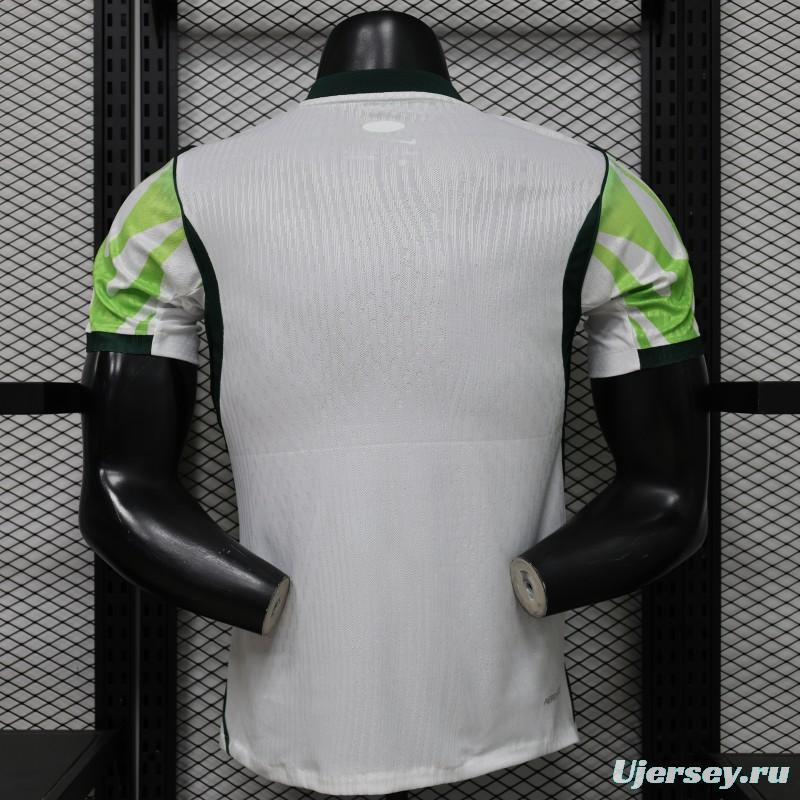 Player Version 2026 Nigeria  White with Green Flame Away Jersey