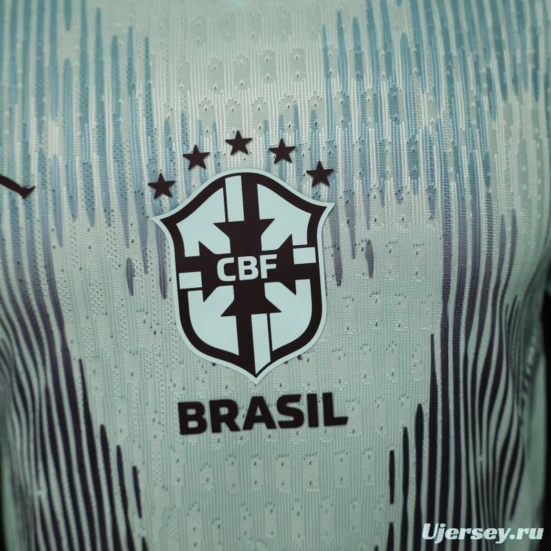 Player Version 26/27 Brazil Mint Green & Black Pattern Special Edition Jersey