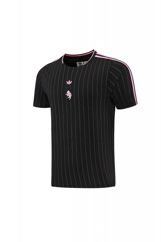 2026/27 Inter Miami CF Black Pinstripe Short Sleeve+Soccer Shorts