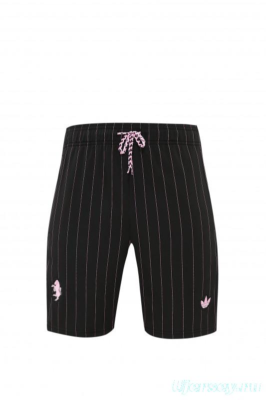 2026/27 Inter Miami CF Black Pinstripe Short Sleeve+Soccer Shorts