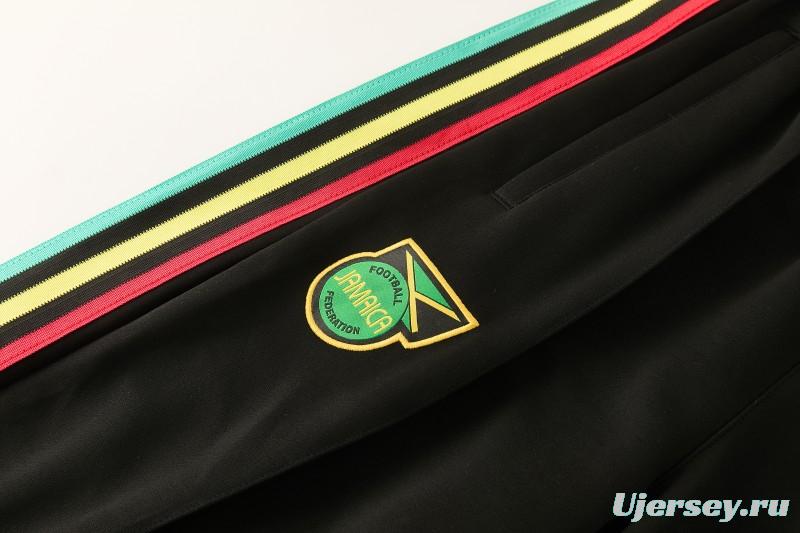 2026/27 Jamaica  Black  Full Zipper Jacket Tracksuit + Long Pants