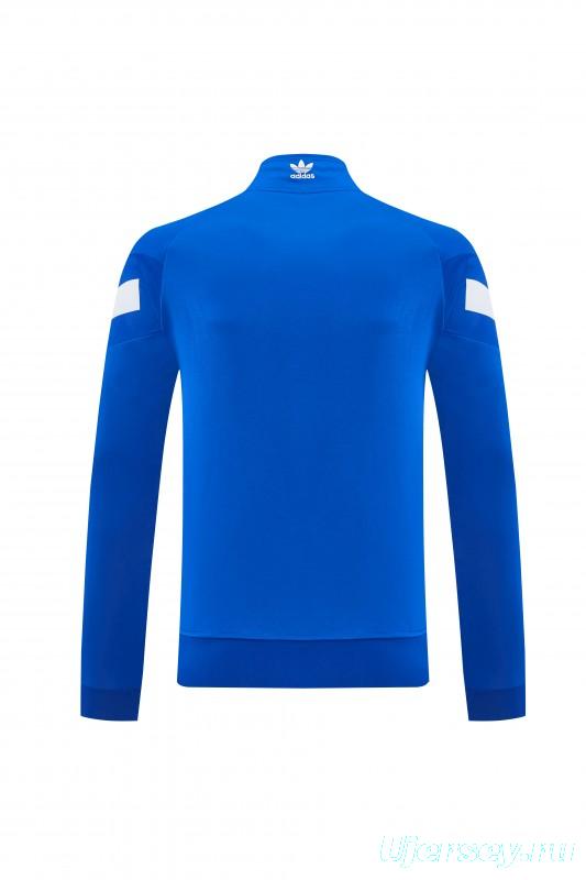 2026/27 Adidas Originals Blue Full Zipper Jacket Tracksuit + Long Pants