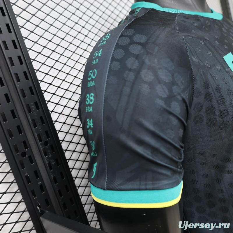 Player Version 26/27  Brazil  Charcoal Black & Mint Teal  Special Edition Jersey