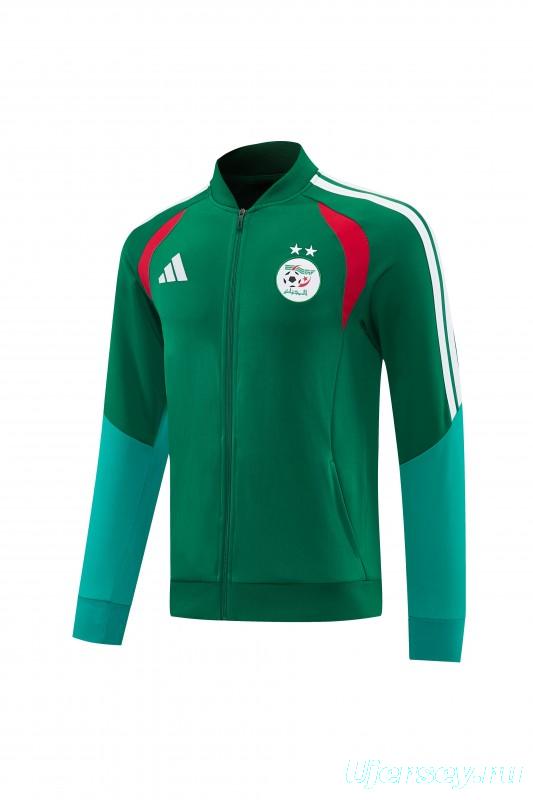 26/27 Algeria  Dark Green  Zipper Training Jacket Tracksuit + Long Pants (Adidas)