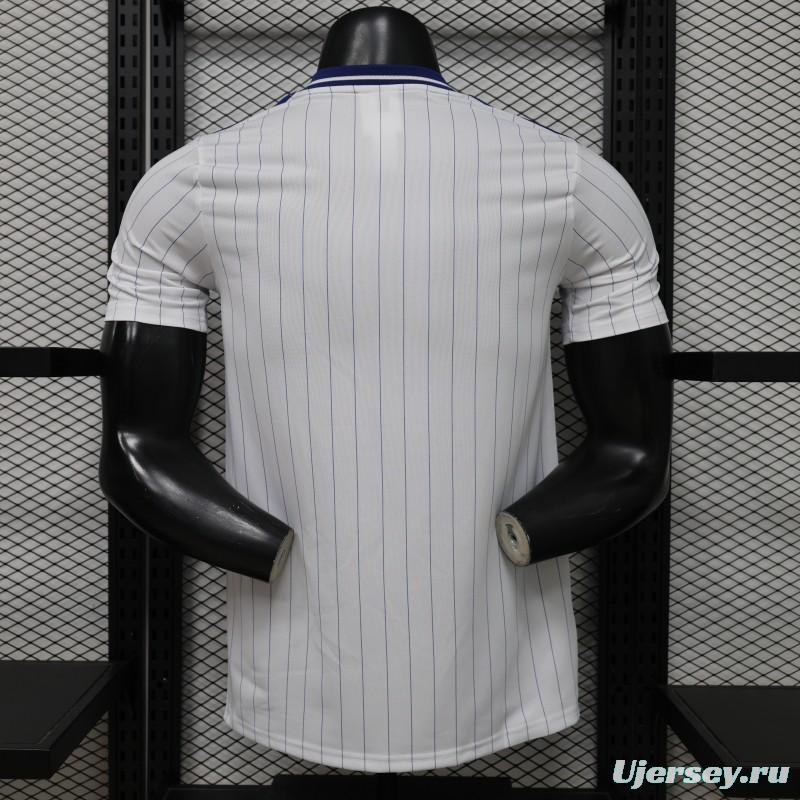 Player Version 26/27 Millonarios FC White & Navy Blue Pinstripe Retro Special Edition Home Jersey