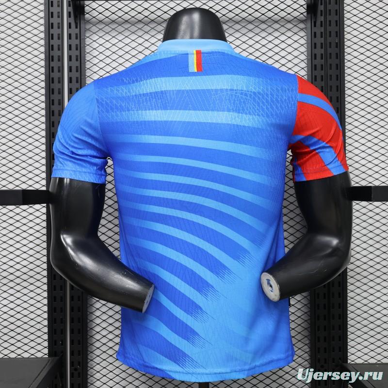 Player Version 26/27 DR Congo  Sky Blue & Red  Home Jersey