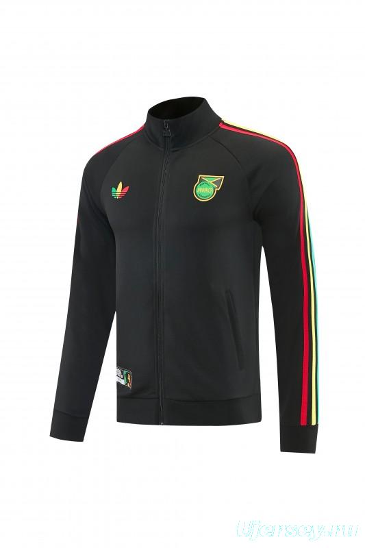 2026/27 Jamaica  Black  Full Zipper Jacket Tracksuit + Long Pants