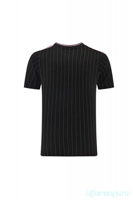 2026/27 Inter Miami CF Black Pinstripe Short Sleeve+Soccer Shorts