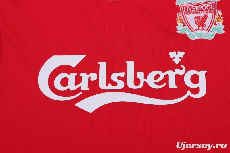 Retro Kids 06/08 Liverpool Red Home Jersey