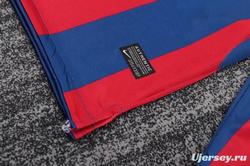 Retro Kids 10/11 Barcelona Red Blue Home Long Sleeve Jersey