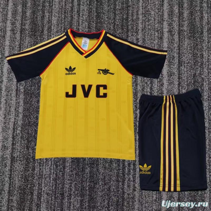 Retro Kids 88/90 Arsenal Yellow Away Jersey