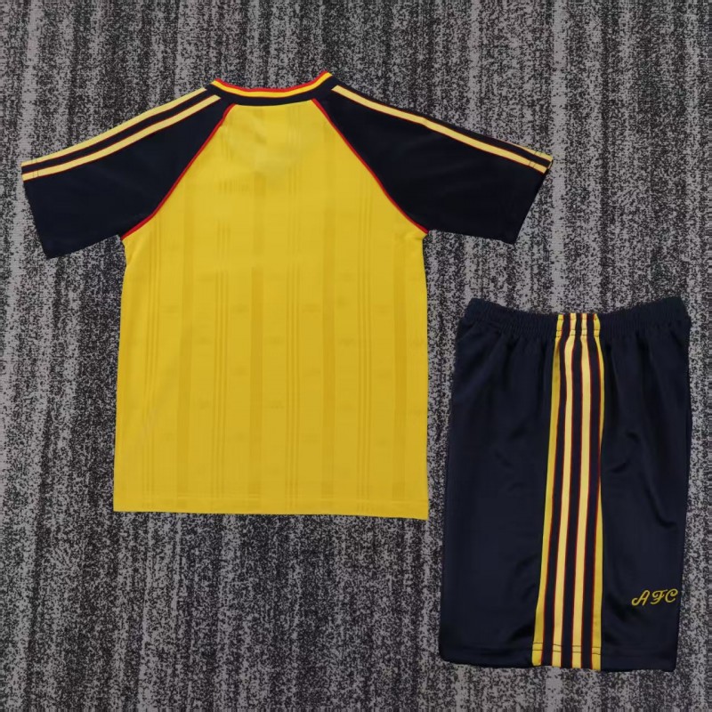 Retro Kids 88/90 Arsenal Yellow Away Jersey