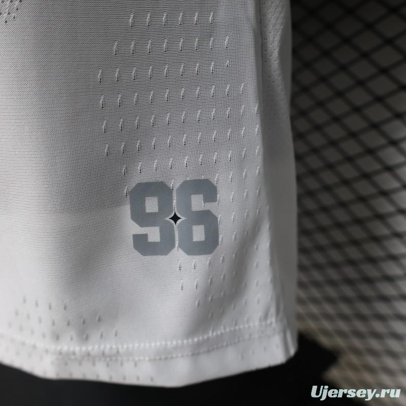 Player Version 2026 LA Galaxy Home White with  Gold Diagonal Sash Jersey