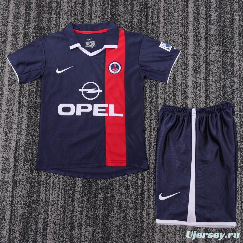 Retro Kids 01/02 PSG/Paris Saint-Germain Home Jersey