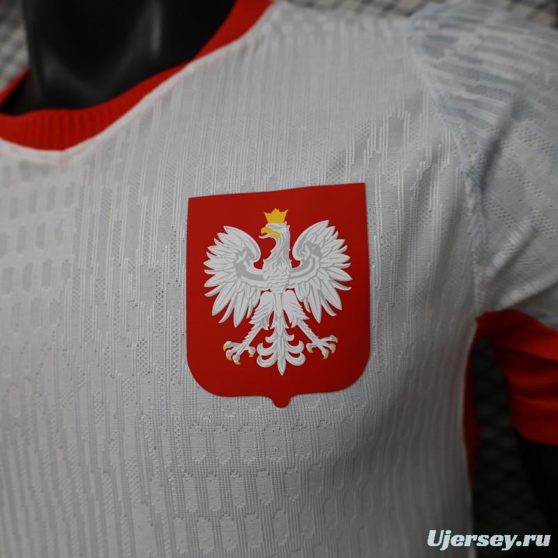Player Version 2026 Poland Home White  Jersey