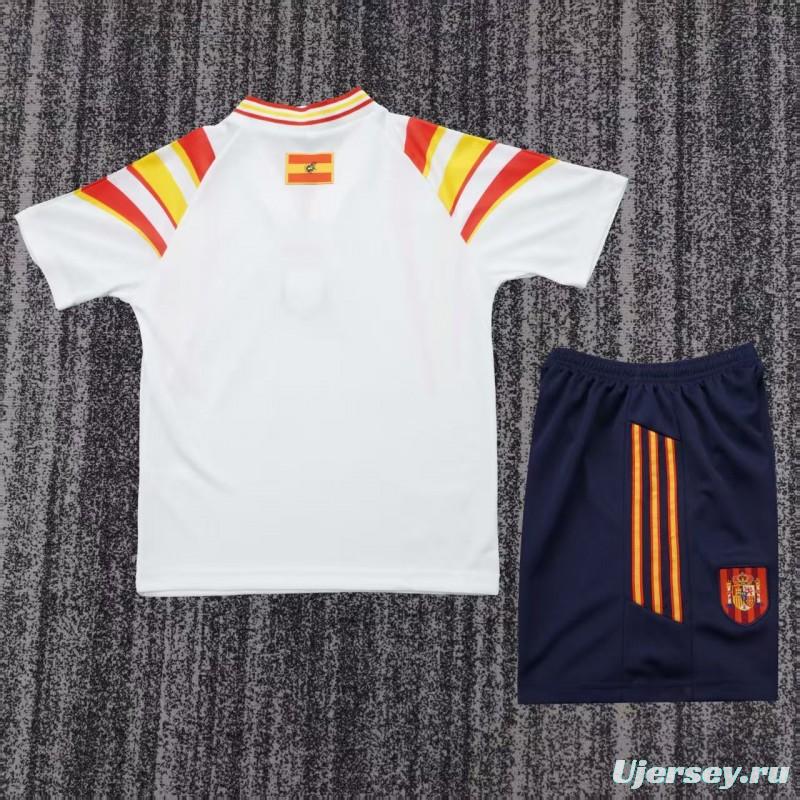Retro Kids 1996  Spain Third WhiteJersey