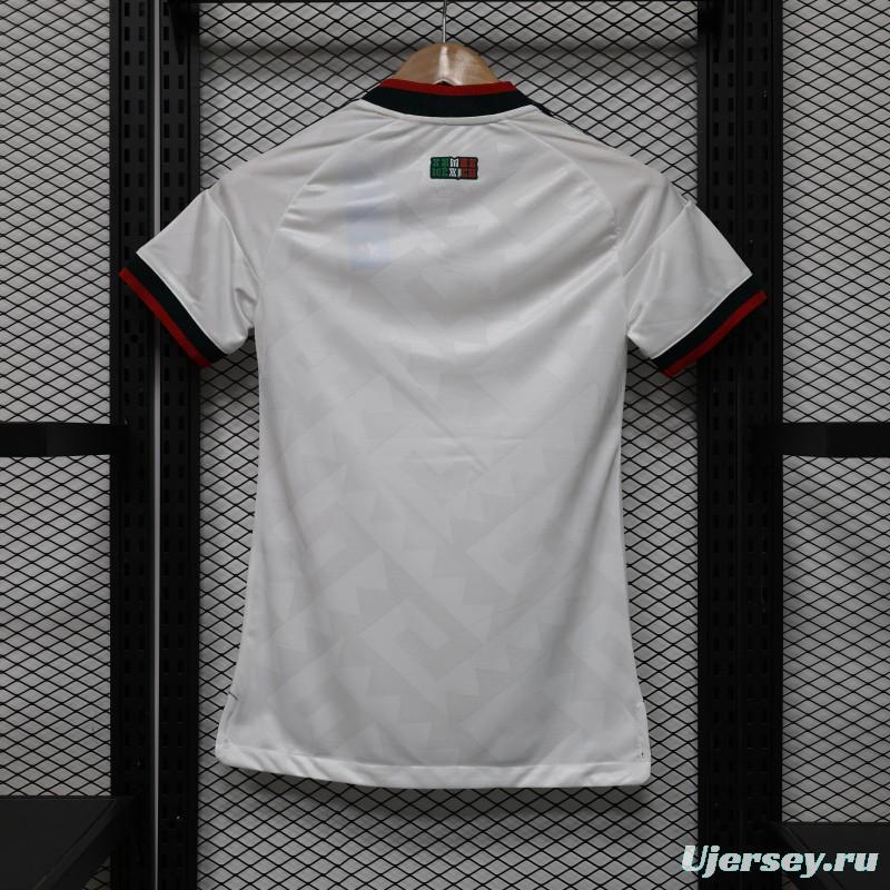 Player Version 2026 Womens Mexico Away White with Geometric Diamond Texture Jersey