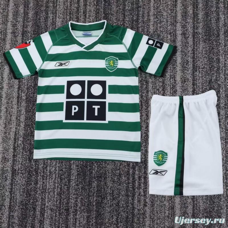 Retro Kids 03/04 Sporting CP Home Jersey