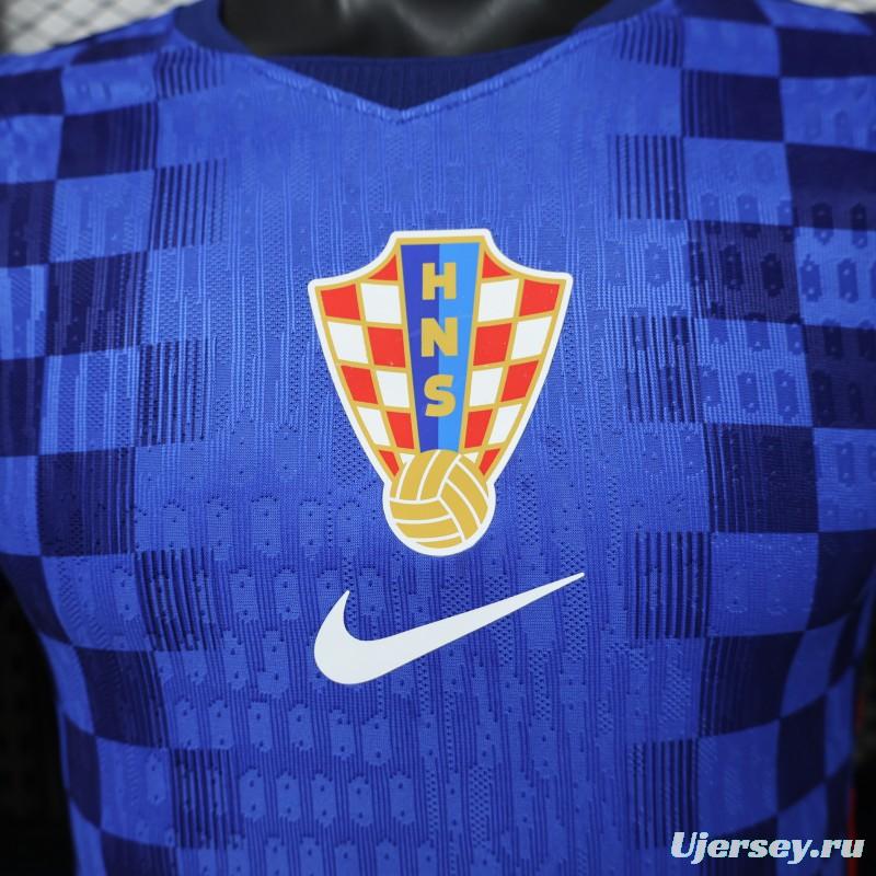 Player Version 2026 Croatia Away Blue  Jersey