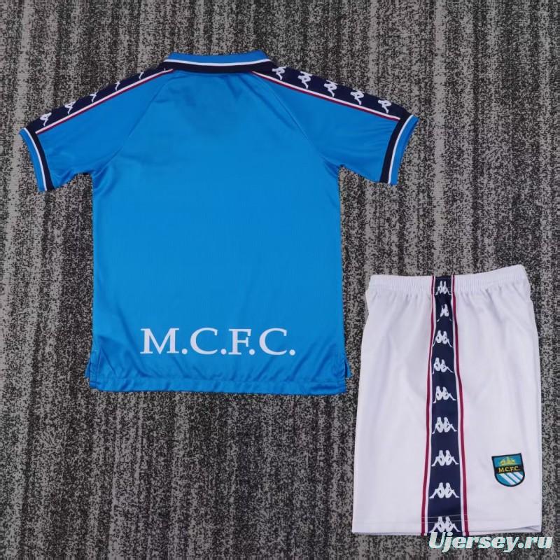Retro Kids 97/98  Manchester City Home Jersey