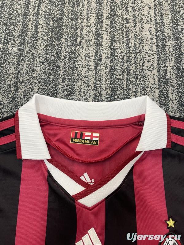 Retro Kids 09/10 AC Milan Home Jersey