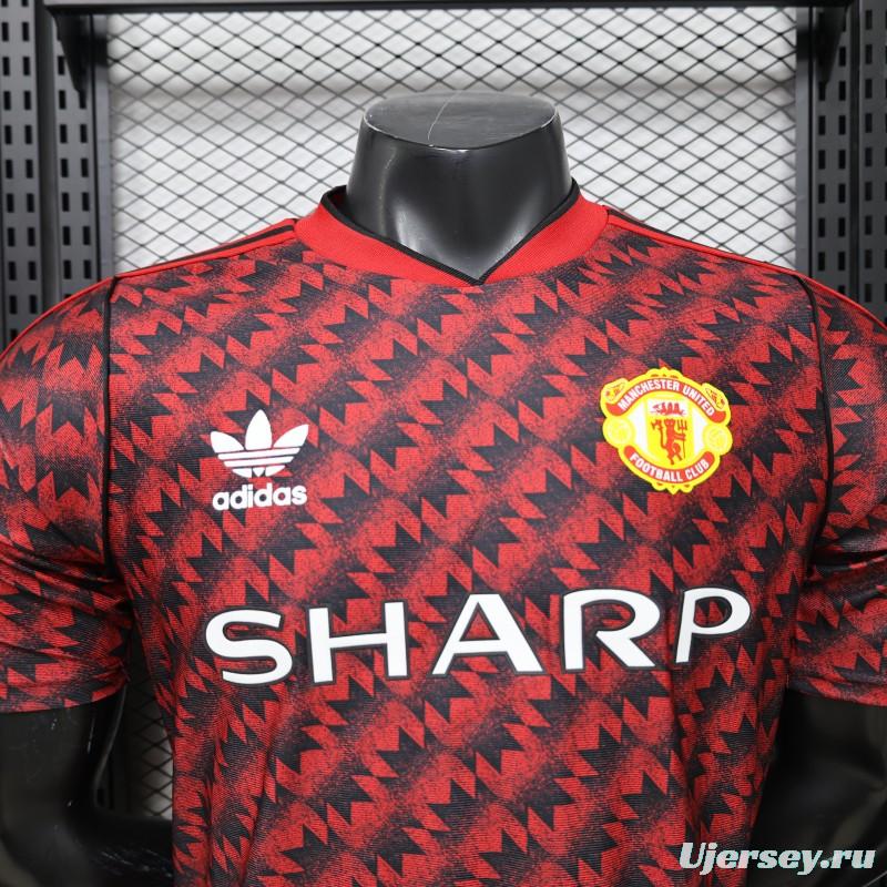 Player Version  26/27 Manchester United  Home Red Vintage Remake   Jersey