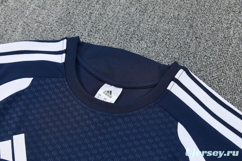 26/27 Real Madrid Navy Blue & White Short Sleeve+Soccer Shorts
